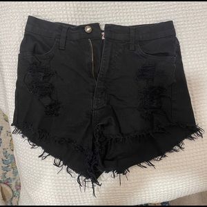Black distressed Vibrant Size Small Jean Shorts